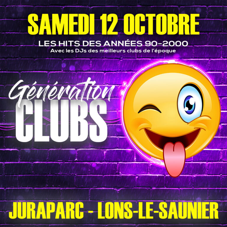 Génération Clubs - Samedi 12 octobre - Juraparc Lons-le-Saunier