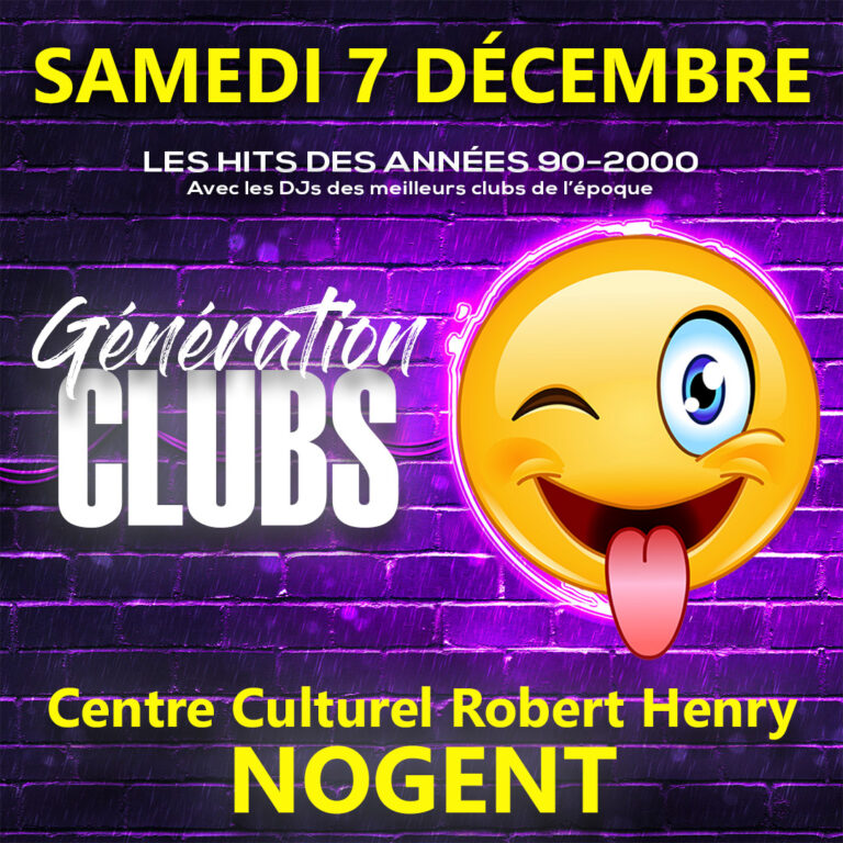 Génération Clubs Haute-Marne samedi 7 décembre 2024 - Centre Culturel Robert Henry - Nogent (52)